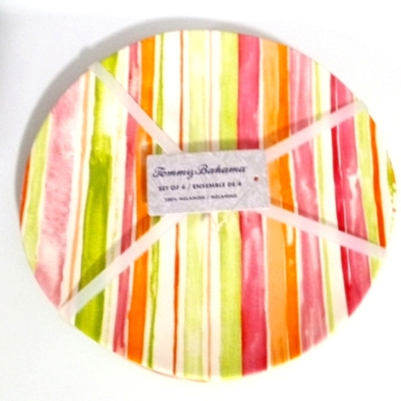 SET OF 12 TOMMY BAHAMA 100% MELAMINE DINNER PLATES SALAD PLATES & SOUP BOWLS NWT - Picture 4 of 6
